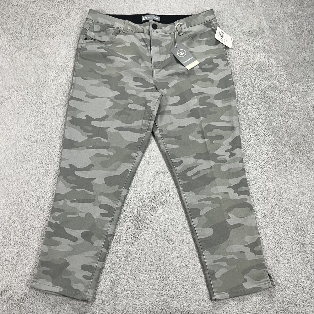 Wit & Wisdom Pants Womens 14P Ab"solution Camo Skinny Ankle Stretch